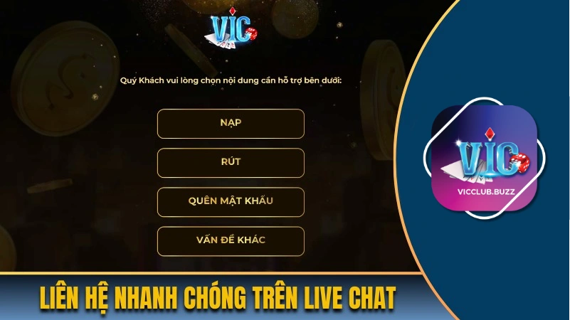 Liên hệ nhận hỗ trợ nhanh chóng trên live chat